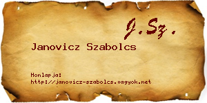 Janovicz Szabolcs névjegykártya